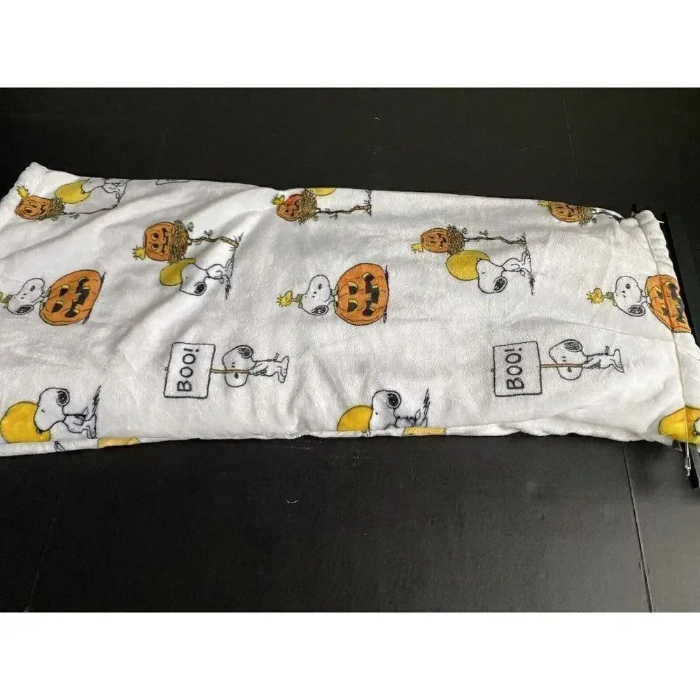 Peanuts Halloween Blanket Velvetloft Throw Jack-o-Lantern Snoopy Woodstock 50X70
